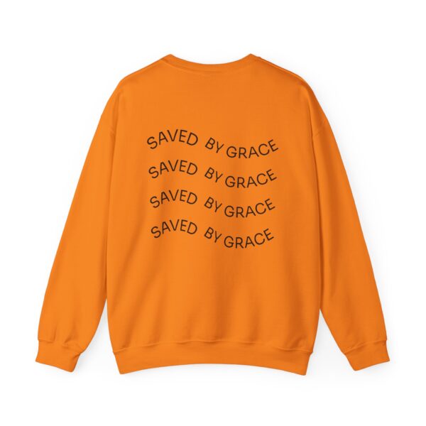 TripleBoss Saved by Grace Crewneck Sweatshirt, Inspirational Sweatshirt, Faith Sweatshirt, Unisex Sweatshirt, Casual Faith Apparel, Religious Gift