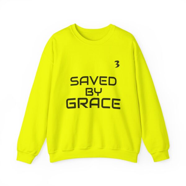 TripleBoss Saved by Grace Crewneck Sweatshirt, Inspirational Sweatshirt, Faith Sweatshirt, Unisex Sweatshirt, Casual Faith Apparel, Religious Gift