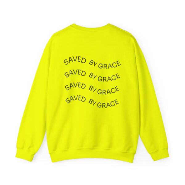 TripleBoss Saved by Grace Crewneck Sweatshirt, Inspirational Sweatshirt, Faith Sweatshirt, Unisex Sweatshirt, Casual Faith Apparel, Religious Gift