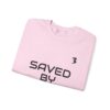TripleBoss Saved by Grace Crewneck Sweatshirt, Inspirational Sweatshirt, Faith Sweatshirt, Unisex Sweatshirt, Casual Faith Apparel, Religious Gift