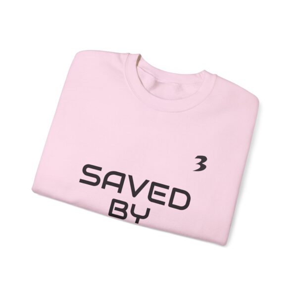 TripleBoss Saved by Grace Crewneck Sweatshirt, Inspirational Sweatshirt, Faith Sweatshirt, Unisex Sweatshirt, Casual Faith Apparel, Religious Gift