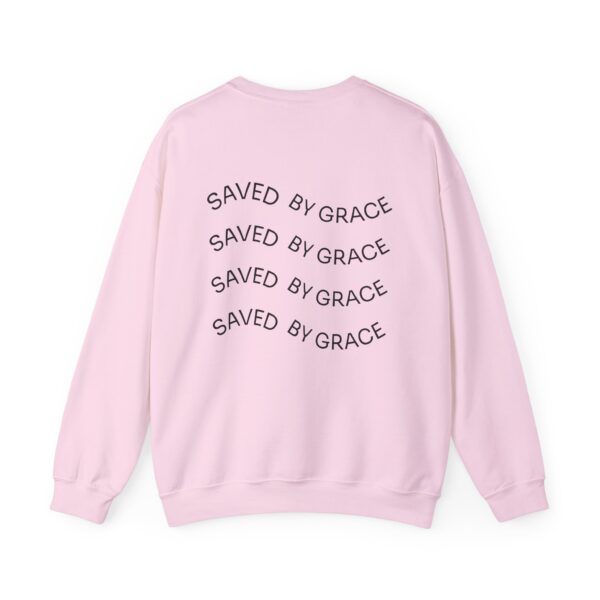 TripleBoss Saved by Grace Crewneck Sweatshirt, Inspirational Sweatshirt, Faith Sweatshirt, Unisex Sweatshirt, Casual Faith Apparel, Religious Gift
