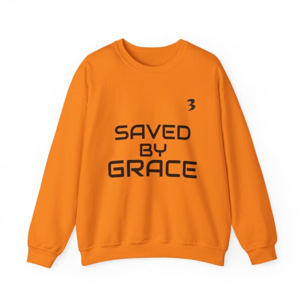 TripleBoss Saved by Grace Crewneck Sweatshirt, Inspirational Sweatshirt, Faith Sweatshirt, Unisex Sweatshirt, Casual Faith Apparel, Religious Gift